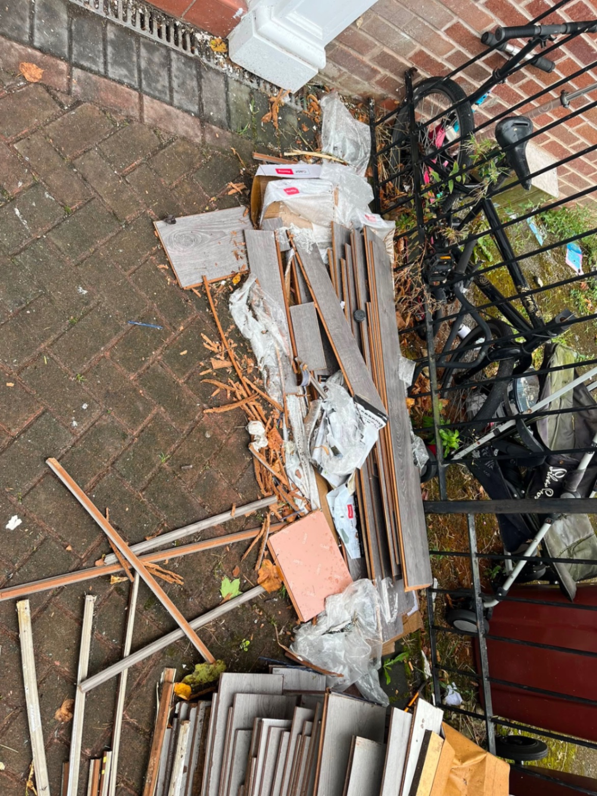 Before — Front Garden Builders' Waste