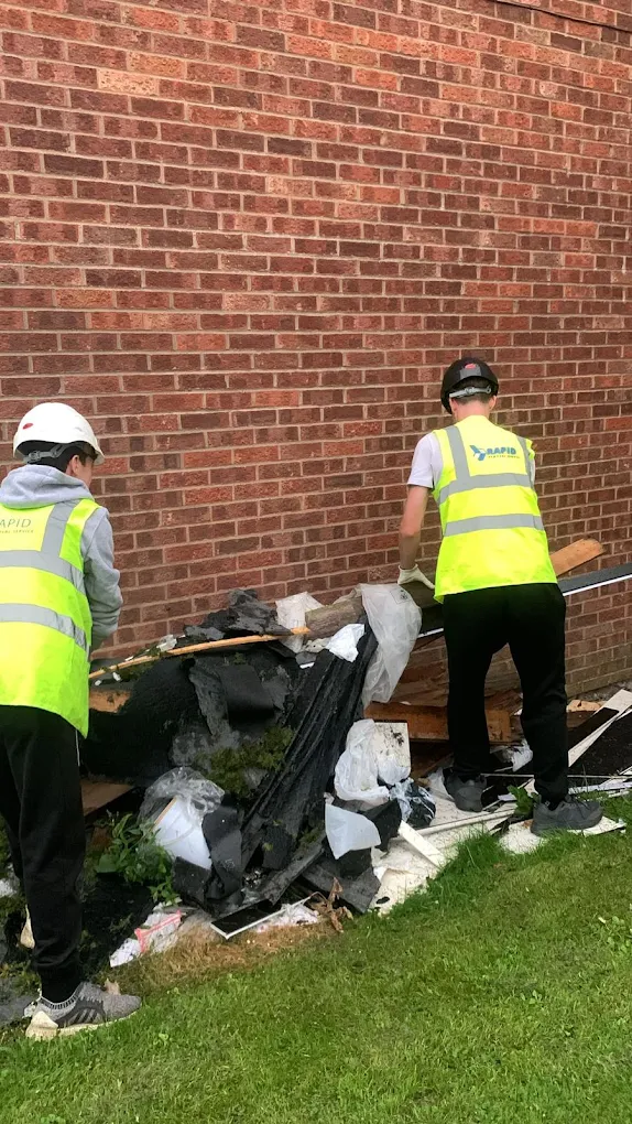 Rapid Waste Removal team clearing waste on site